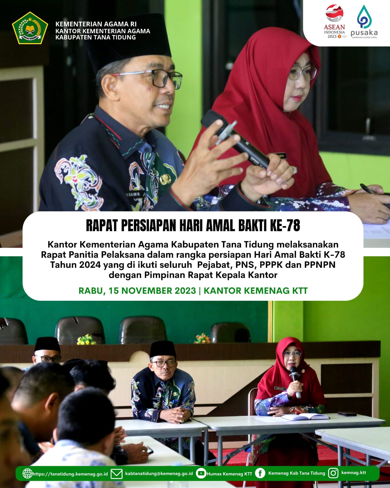 Gelar Rapat Persiapan Hab Ke 78 Kepala Kemenag Ktt Harap Kerjasama Panpel Kementerian Agama 2063